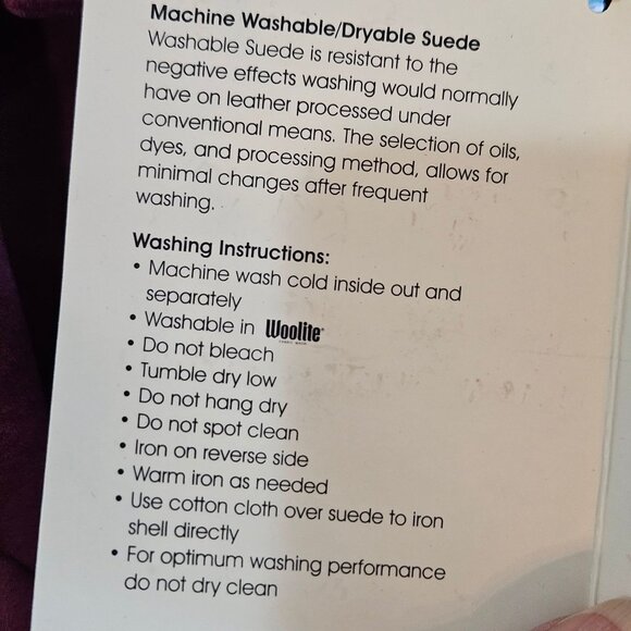 Bernardo Nordstrom Suede Washable Leather Jacket Size 1X Burgundy NWT Flaw - Picture 11 of 12